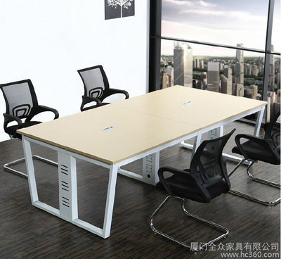 廈門辦公家具會議桌椅長桌員工培訓桌鋼架板式電腦桌辦公桌簡約